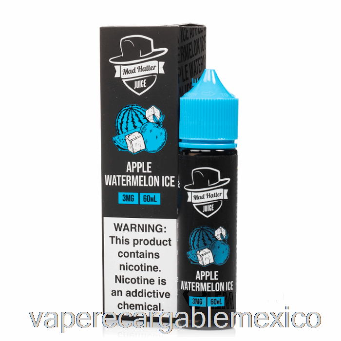 Vape Recargable Manzana Sandía Hielo - Sombrerero Loco - 60ml 3mg